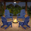 Chaise Adirondack réglable avec porte-gobelet, chaise toutes saisons pour terrasse (bleu)