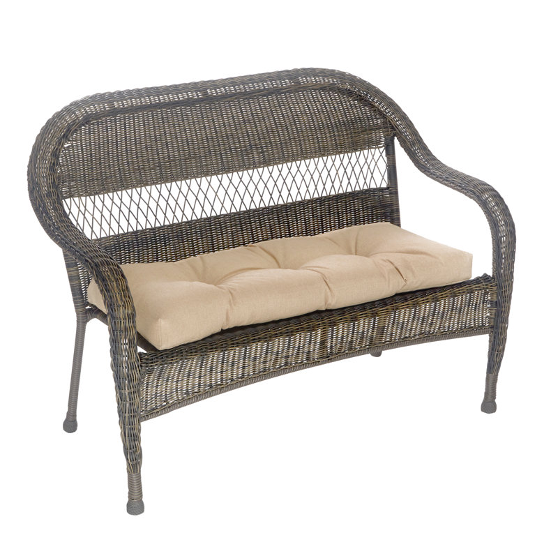 Outdoor Patio Bench Cushion, 43 X 19 X 4 Inches, Husk Birch