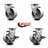 4-Piece Semi Steel Caster Set