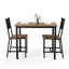 Ensemble de 3 chaises Aadi avec 2 chaises à dossier à lattes-1205087583