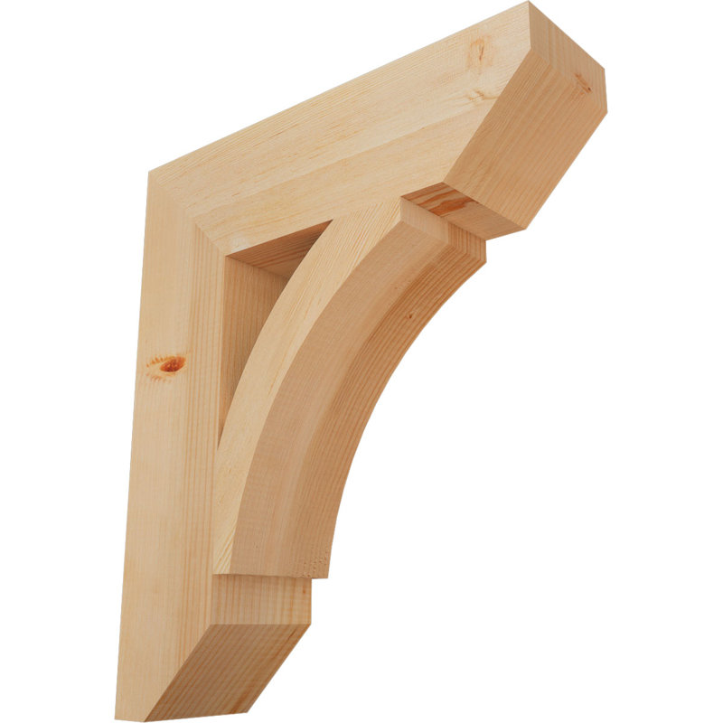 Wood Bracket/Corbel, Douglas Fir, 26"H x 5.5"W x 22"D