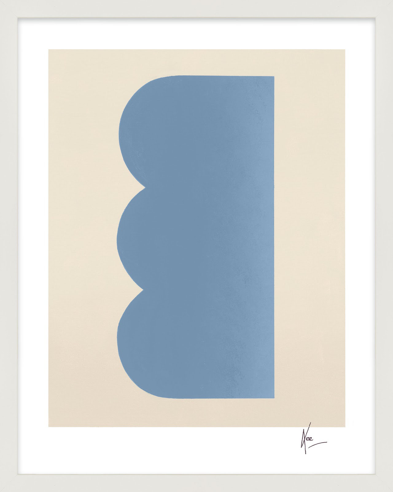 Keyhole 6 by Lee Lessem, White Framed, 25" H x 20" W x 1.25" D
