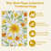  Frankin Washable Orange Floral Outdoor Rug, Non Slip Quick-Dry Mesh Rug for Outside
