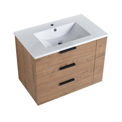 Meuble-lavabo simple 30,02 po avec plateau en résine Francheska