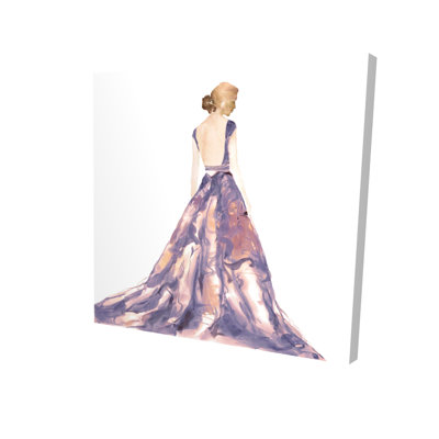 Purple Prom Dress Canvas | Romantic Fashion Home Decor Art