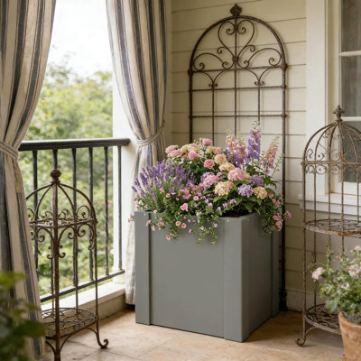 Balcony Planter Bed,Outdoor Planter Box,Elevated Garden Bed(Only Planter Box)