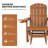 Hdpe 3-Position Adjustable Adirondack Glider Chair Set Of 2, Hdpe Adirondack Chairs Set Of 2, Plastic Outdoor Chairs- Looks Exactly Like Real Wood-971957767