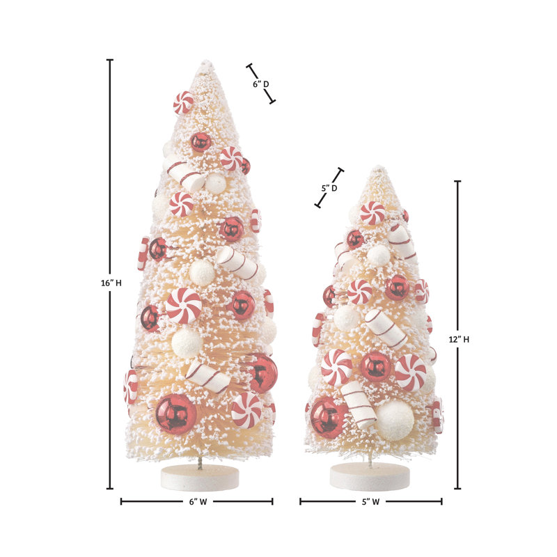 12-16" Sugar Spice Candy Tree Set of 2