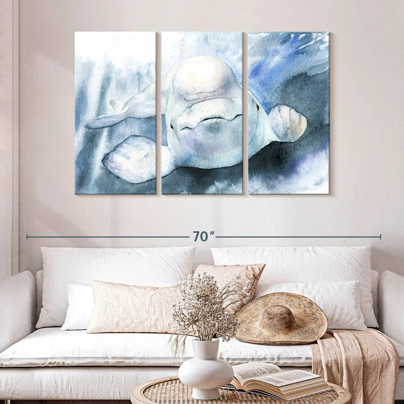 Brampt Beluga Whale, 32" H x 50" W