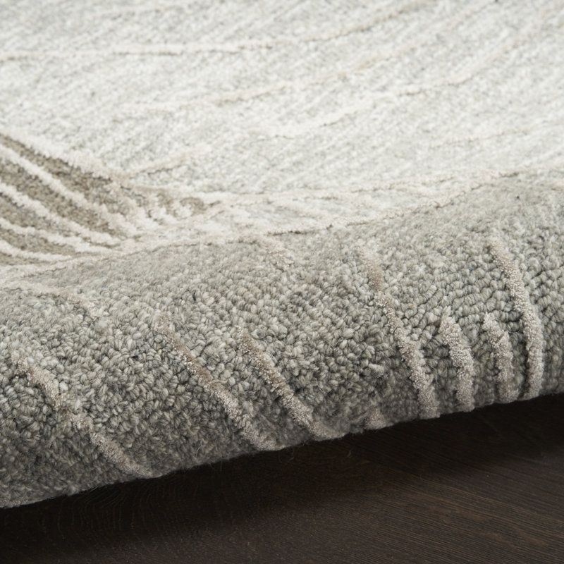 Nourison Avra Grey Modern Indoor Rug, Rectangle 3'9" x 5'9"