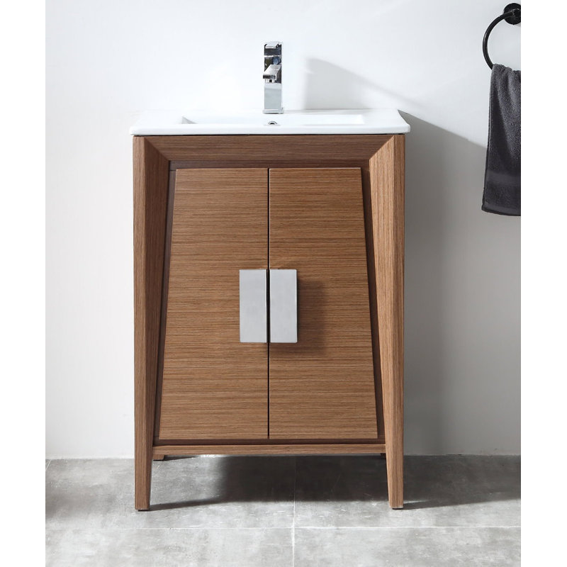 Ensemble de meuble-lavabo simple 24 po Deluca, Blé clair