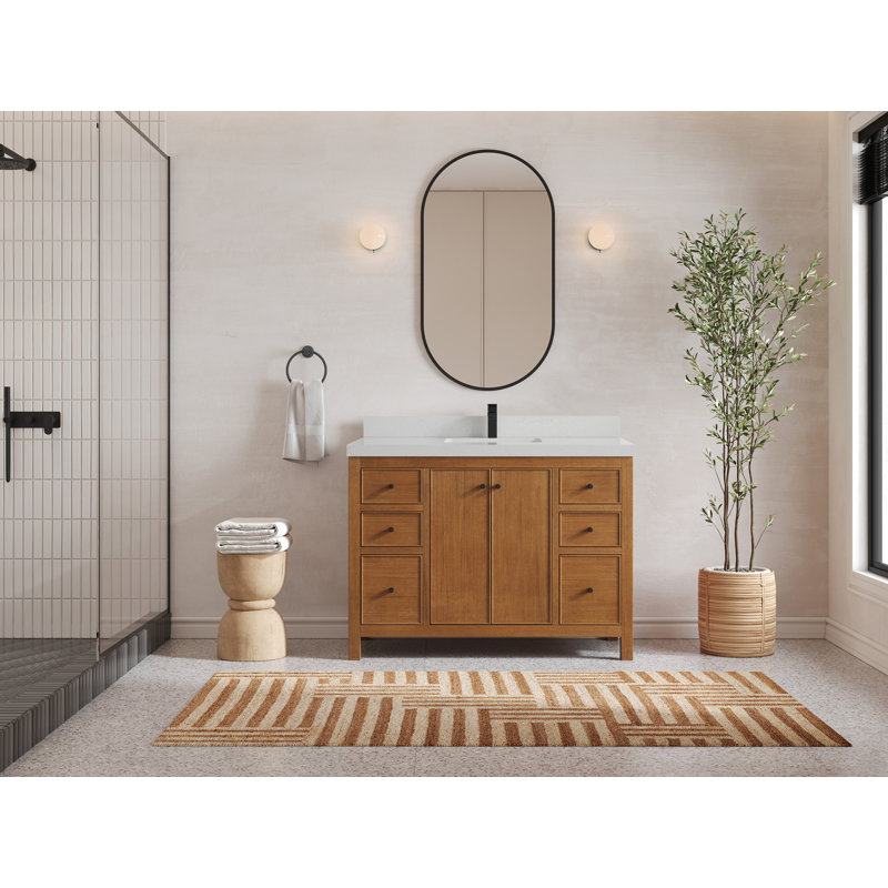 Chicago 48'' Single Bathroom Vanity with Quartz Top