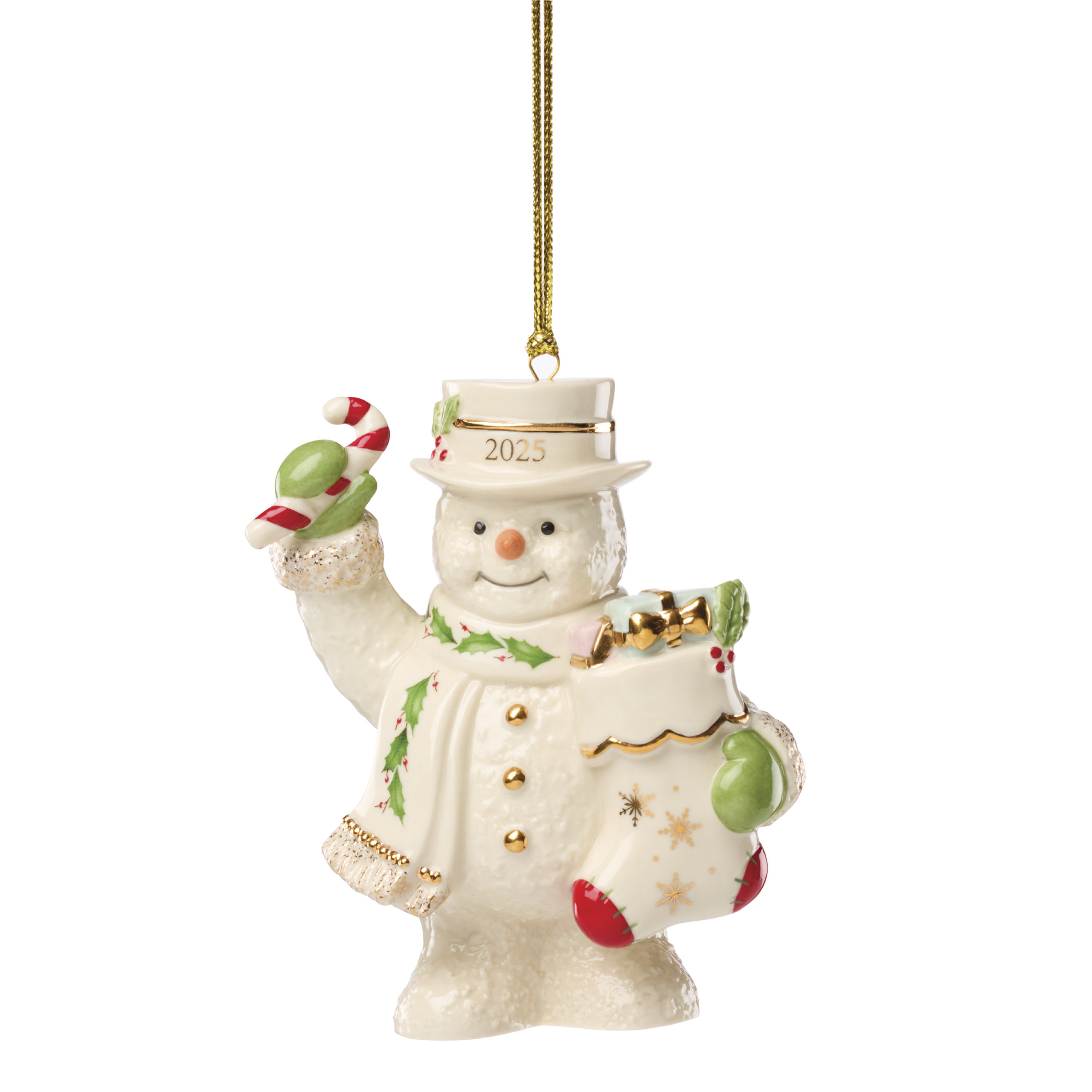 Lenox Stocking Splendor Lenox 2025 Snowman with Stocking Ornament & Reviews | Perigold