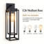 Lot de 2 appliques murales d'extérieur noires à double cage de 18 pouces-1024095860