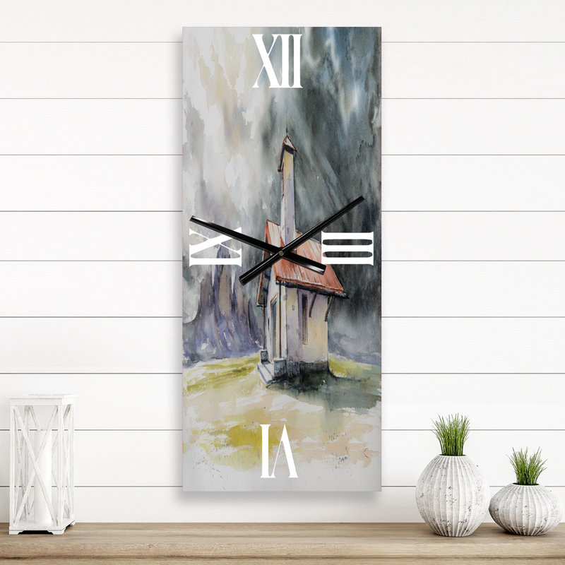 Horloge murale Rustic House on Mountain, Grand
