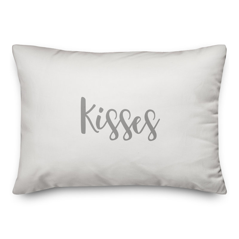  Coussin Kisses, Gris / blanc