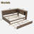 Wooden Daybed With Storage Shelves, Charging Station, Led And Trundle-324660148