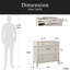 Commode 2 tiroirs avec bureau coulissant