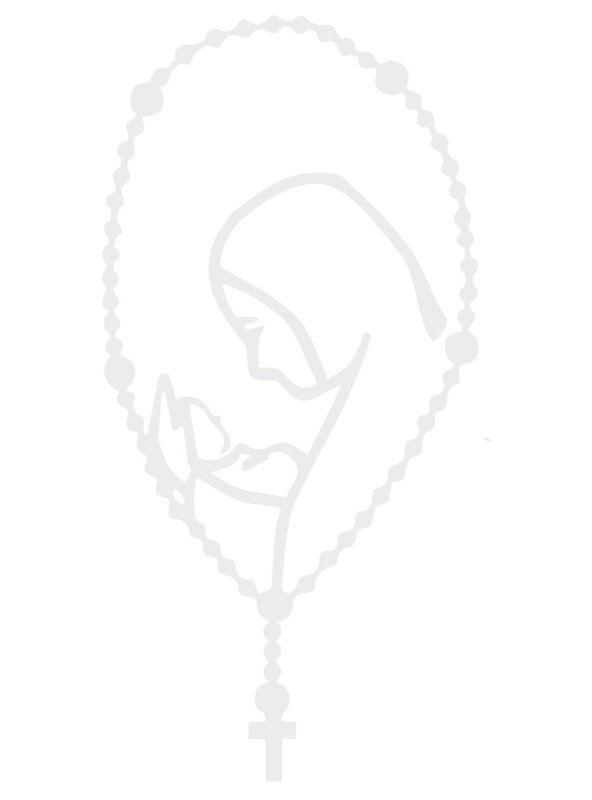 Décalcomanie murale marie rosary maman, H 24 po x l 12 po x P 0,01 po, Blanc