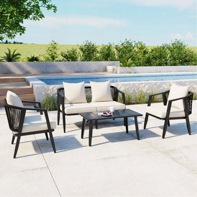 Ensemble de sièges d'extérieur durable et confortable, adapté aux patios, aux pelouses et aux bords de piscine