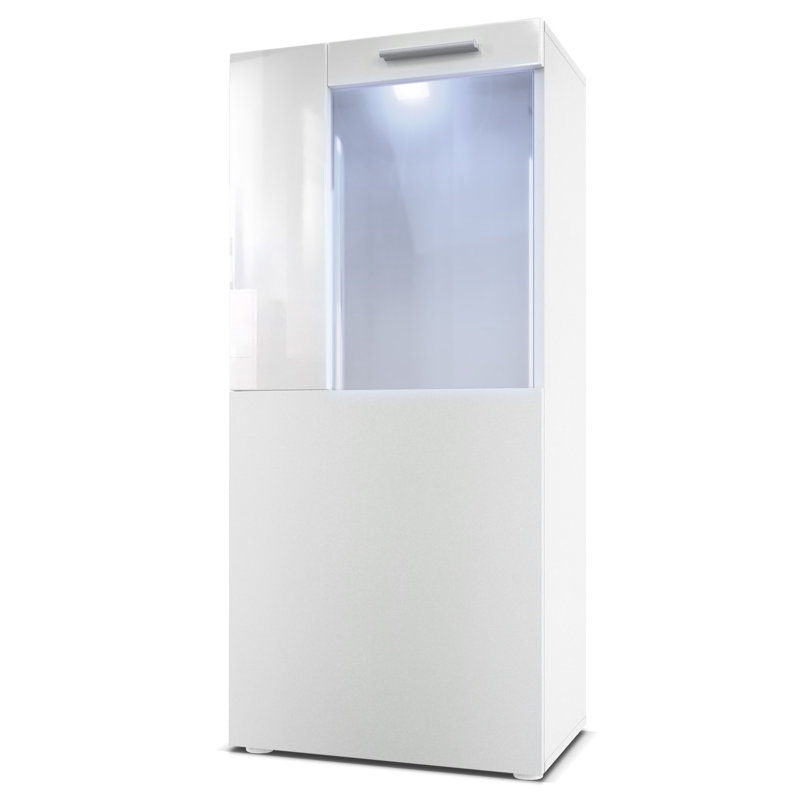 Killion Display Cabinet, Matt White, With white LED lighting