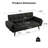Futon Sofa Convertible Modern Linen Futon Couch, Comfy Sleeper Sofa-1143829599