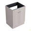 Meuble-lavabo autoportant 24 po et 2 portes d'armoire à fermeture en douceur (emballage KD) - sans le lavabo-126528755
