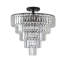 Lustre en cristal noir de 20 po, luminaire encastré 10 lumières de luxe moderne, éclairage de maison élégant pour le salon, la salle à manger, la chambre à coucher (sans ampoules)