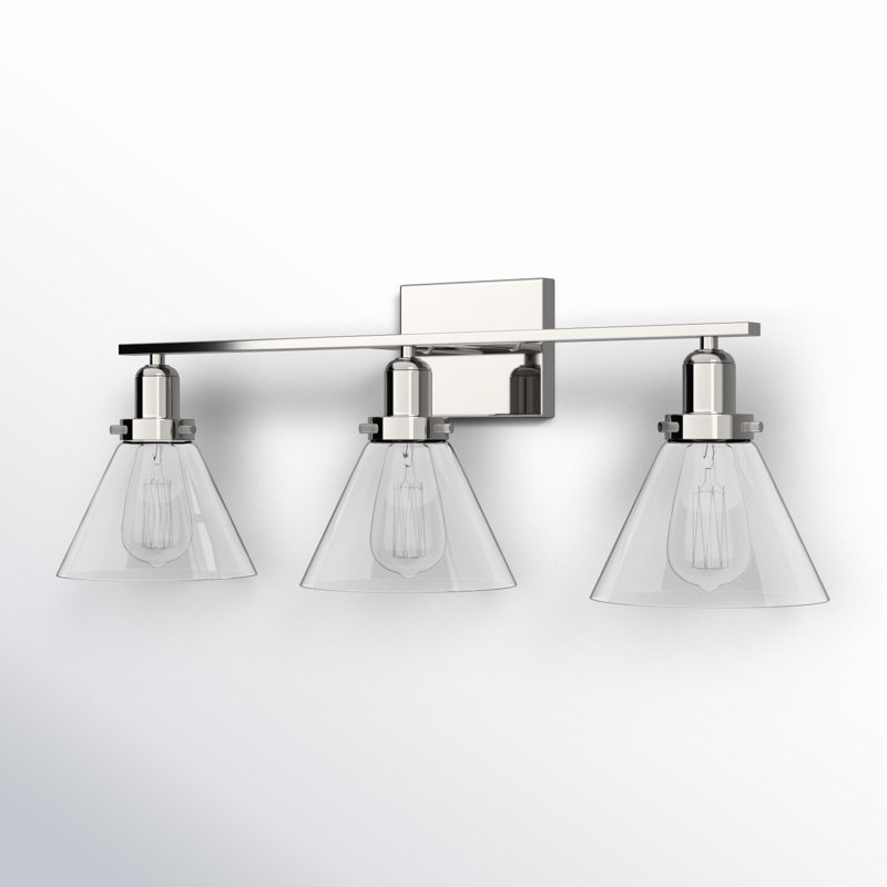 Catalina 3-Light Dimmable Bath Sconce, Polished Nickel