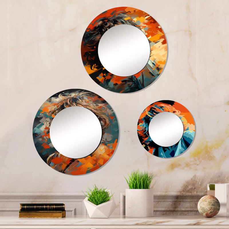 Devaun Metal Round Mirror