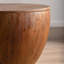 Table basse 31,50 "en forme de seau de style rétro avec fonction de rangement, pour bureau, salle à manger et salon, brun