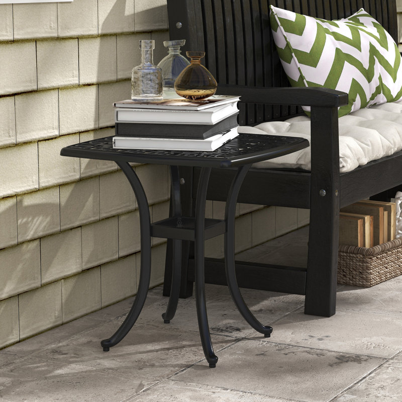 Abdulkadir Square Outdoor Bar Table With Umbrella Hole , 53cm cm W 53cm cm D