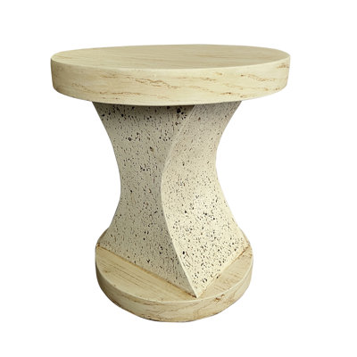 17.5" Round Pedestal End Table