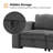 Bessette 76" Modern Chenille Storage Loveseat Sofa Removable Cover-197747954