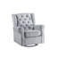 Fauteuil coulissant pivotant en tissu gris Zeger