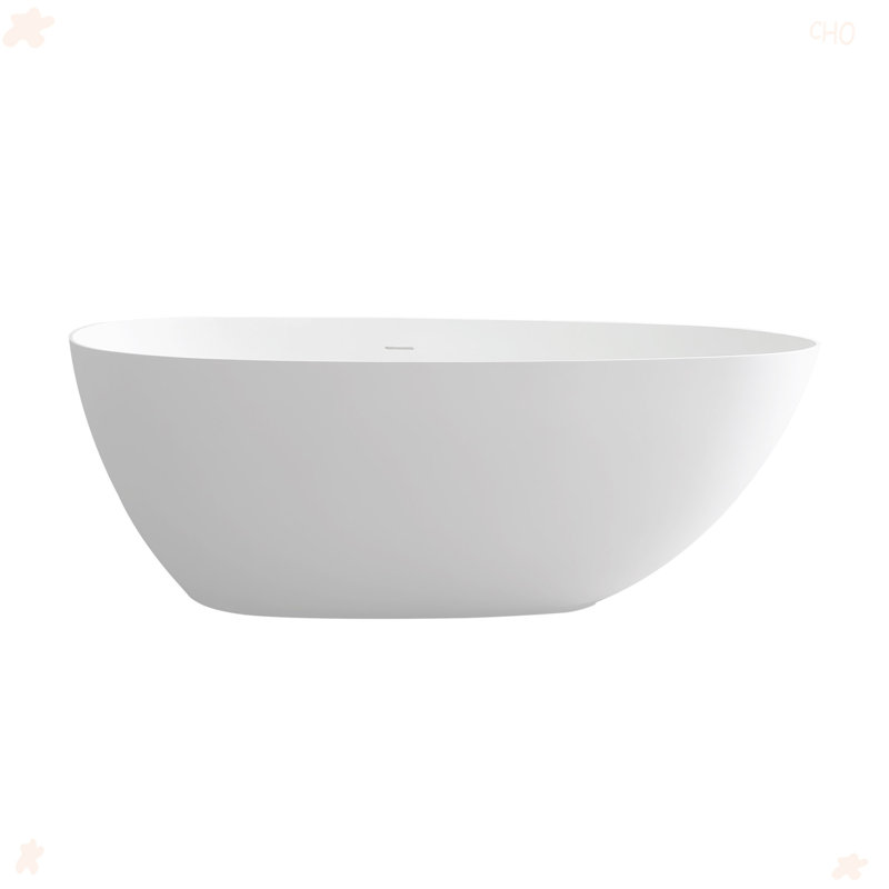 59" Solid Surface Soaking Bathtub