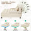 Méridienne inclinable moderne avec lumières DEL et dossier réglable, canapé-lit en chenille de 57,1 po-1331448045