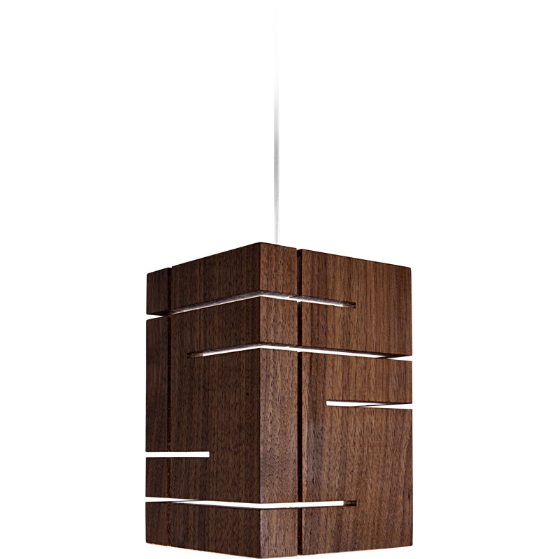 Claudo 1 - Light Single Pendant, Dark Stained Walnut, 3500K