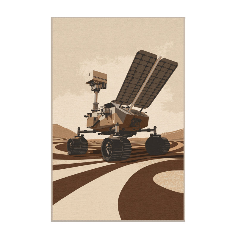 Tapis moelleux moelleux et moelleux Eger Mars Exploration Rover, 7 x 9
