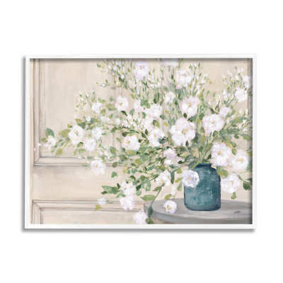 " Geranium Tabletop Country Still Life Painting Blooming Flowers " Acrylic Painting