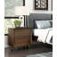 Table de chevet classique avec 2 tiroirs et port de charge de mobilier de chambre à coucher moderne Mid-Century 1Pc