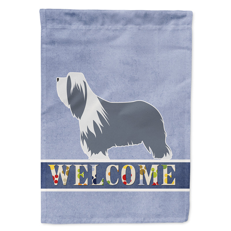 Polyester 2 côtés 40 x 28 po welcome drapeau maison, Colley barbu