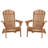Set of 2 Stackable Adirondack Chairs – All-Weather HDPE Outdoor Patio Chairs with Ergonomic Design, Easy Storage, and Low Maintenance (Set of 2)