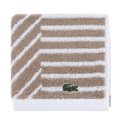 Lacoste Guethary Geometric Jacquard 100% Cotton Washcloth