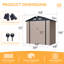 6.4 Ft. W X 4.0 Ft. D Steel Storage Shed With Door Lock And Floor 