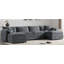 Canapé modulaire de 136 po en chenille modulaire avec assise profonde et large-1267375489