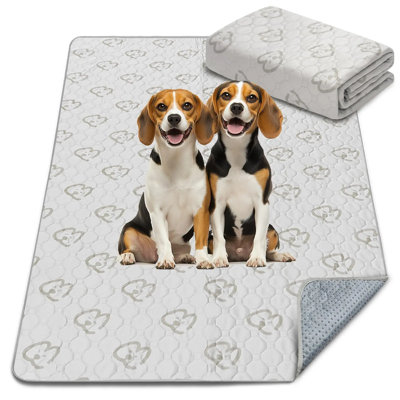 Protège-peluche lavable pour chiens, coussins de chiots avec super absorbant, spécialement conçu pour le parc pour animaux de compagnie 6 panneaux Rollick / Homeplus 32/40/45 pouces, 43 po x 71 po, kaki, 1 paquet