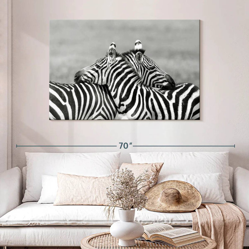 Brampt Loving Zebras, 32" H x 48" W