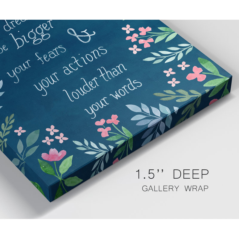 Let Your Dreams Be - reproduction d'art sur toile tendue, H 27 po x l 18 po x P 1 po