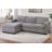 L-Shaped Sectional Sofa 2pc Square Arms Plastic Legs right Arm Chaise Left Arm Sofa-936074941